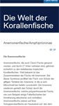 Mobile Screenshot of korallenfisch.de