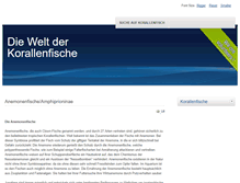 Tablet Screenshot of korallenfisch.de